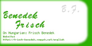 benedek frisch business card